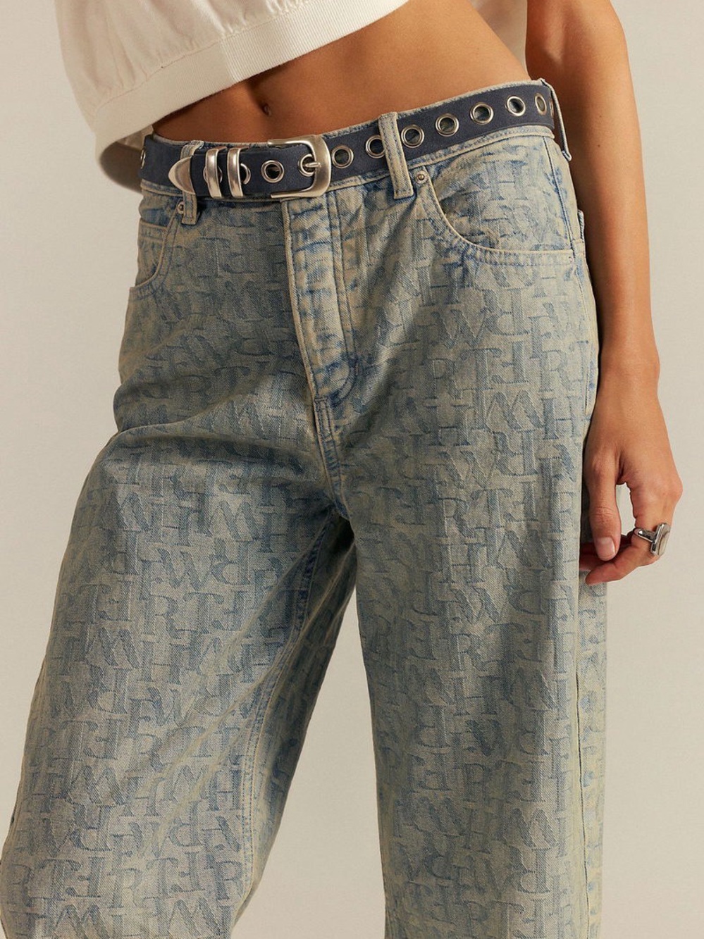 We The Free - Deep Trance Dropped Jacquard Jeans